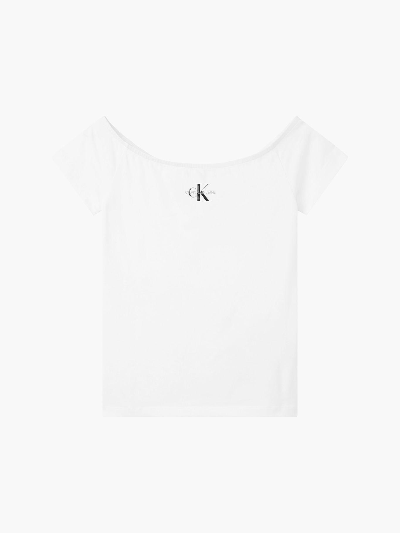 Polera Bardot Slim Blanco Calvin Klein-4