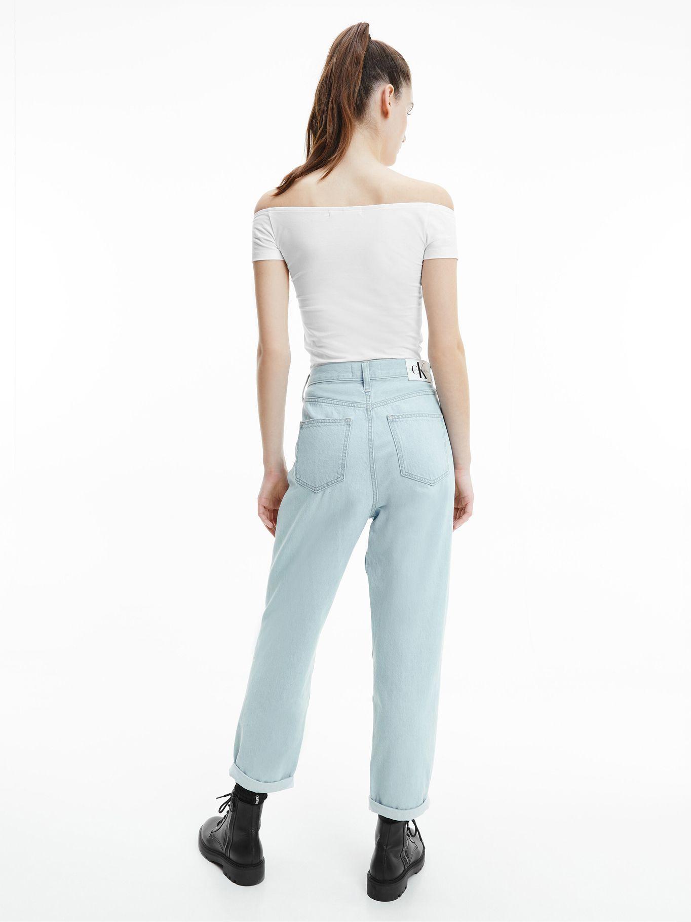 Polera Bardot Slim Blanco Calvin Klein-1