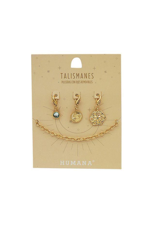 Pulsera Blanda Dorada Talismanes Shine Humana-0