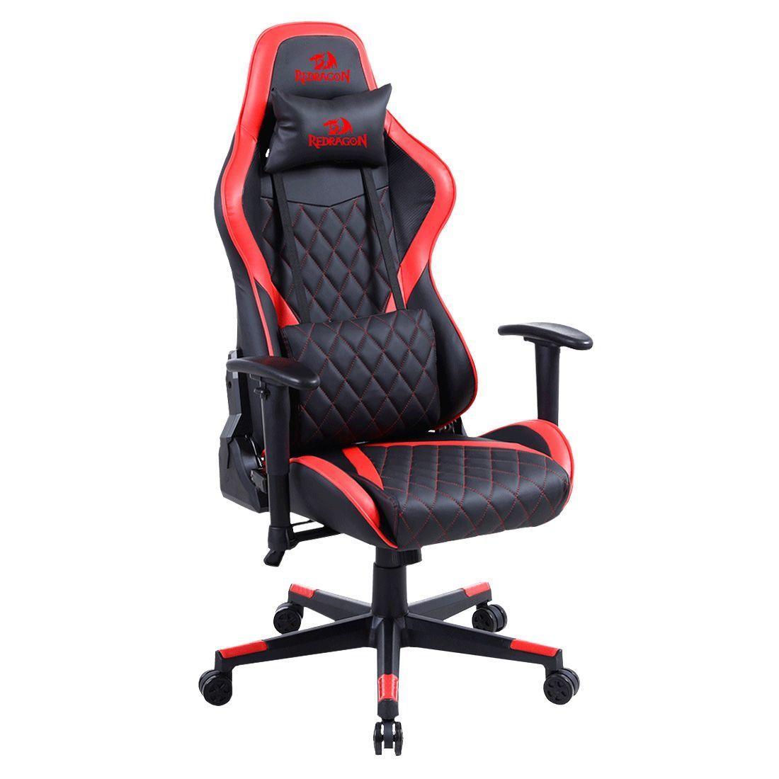 Silla Gamer Redragon Gaia Reclinable y Ajustable Roja-1