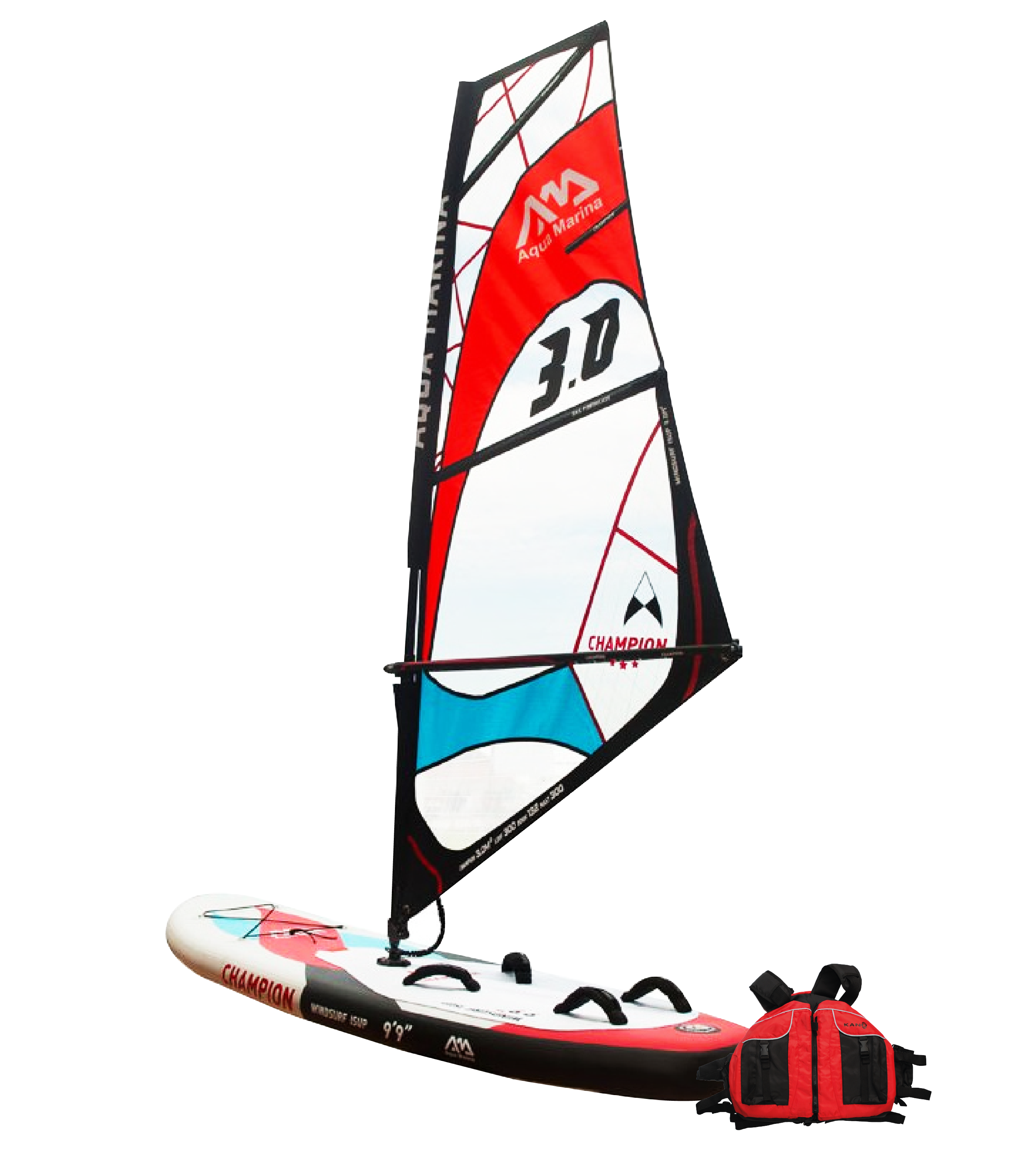Sup - Windsurf Inflable Champion Aqua Marina 10 Piés-0