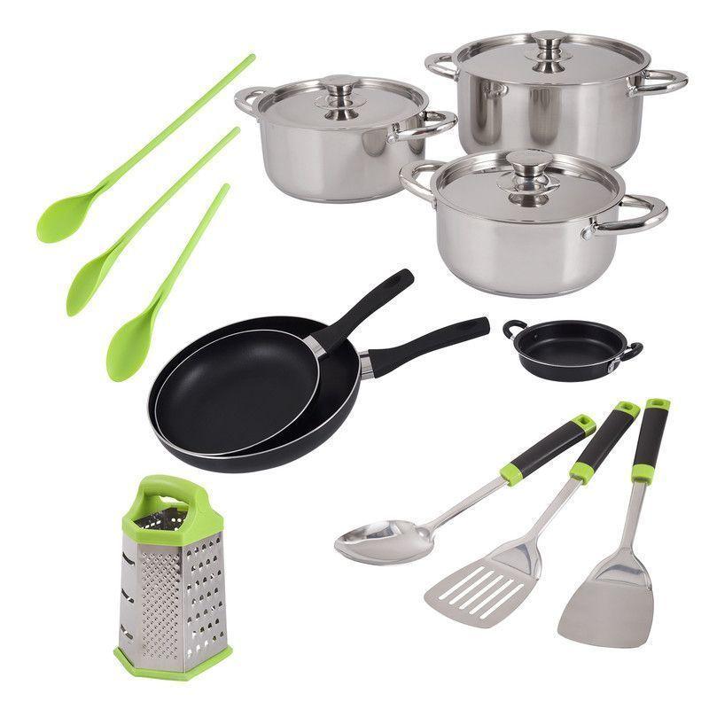 Bateria de Cocina + Utensilios 16 Piezas AH17 - ArtHome-0