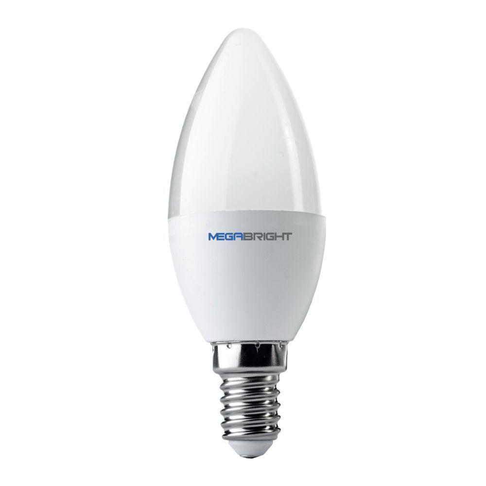 Ampolleta Led C37 Vela 5W/3000K/E-14 Megabright-0