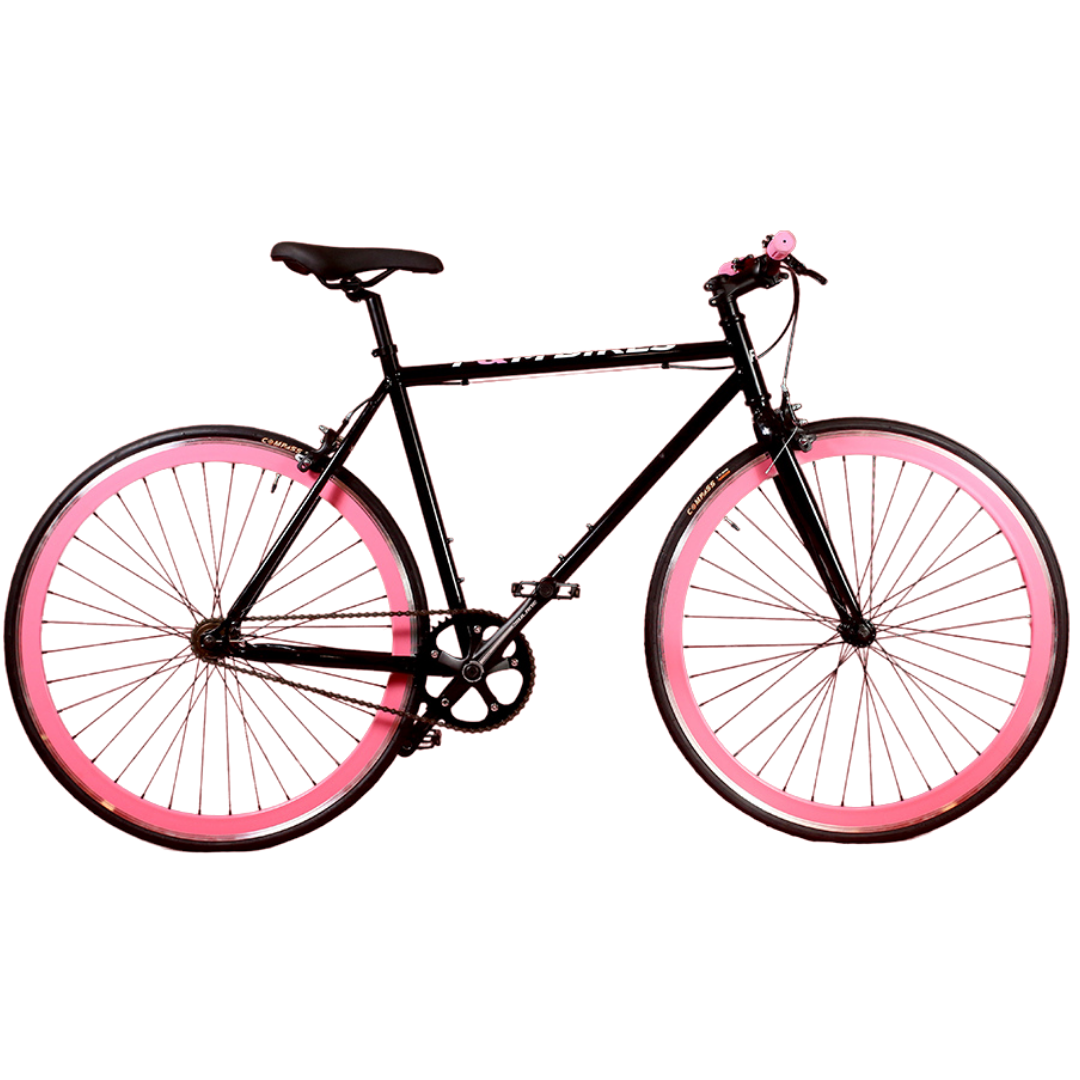 Bicicleta Fixie black and pink-0