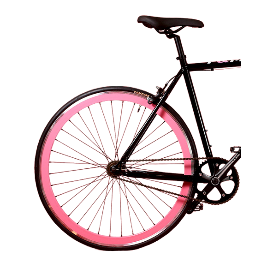 Bicicleta Fixie black and pink-2