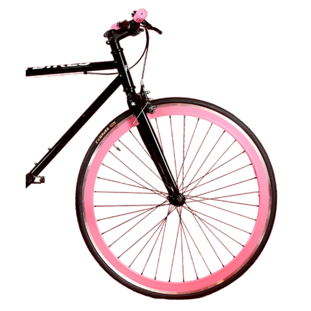 Bicicleta Fixie black and pink-1