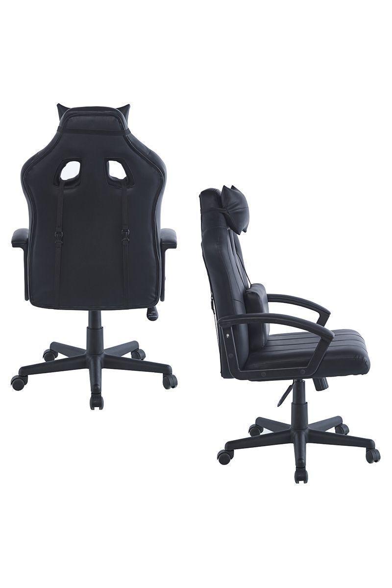 Silla Gamer con Altura Ajustable Negro-3