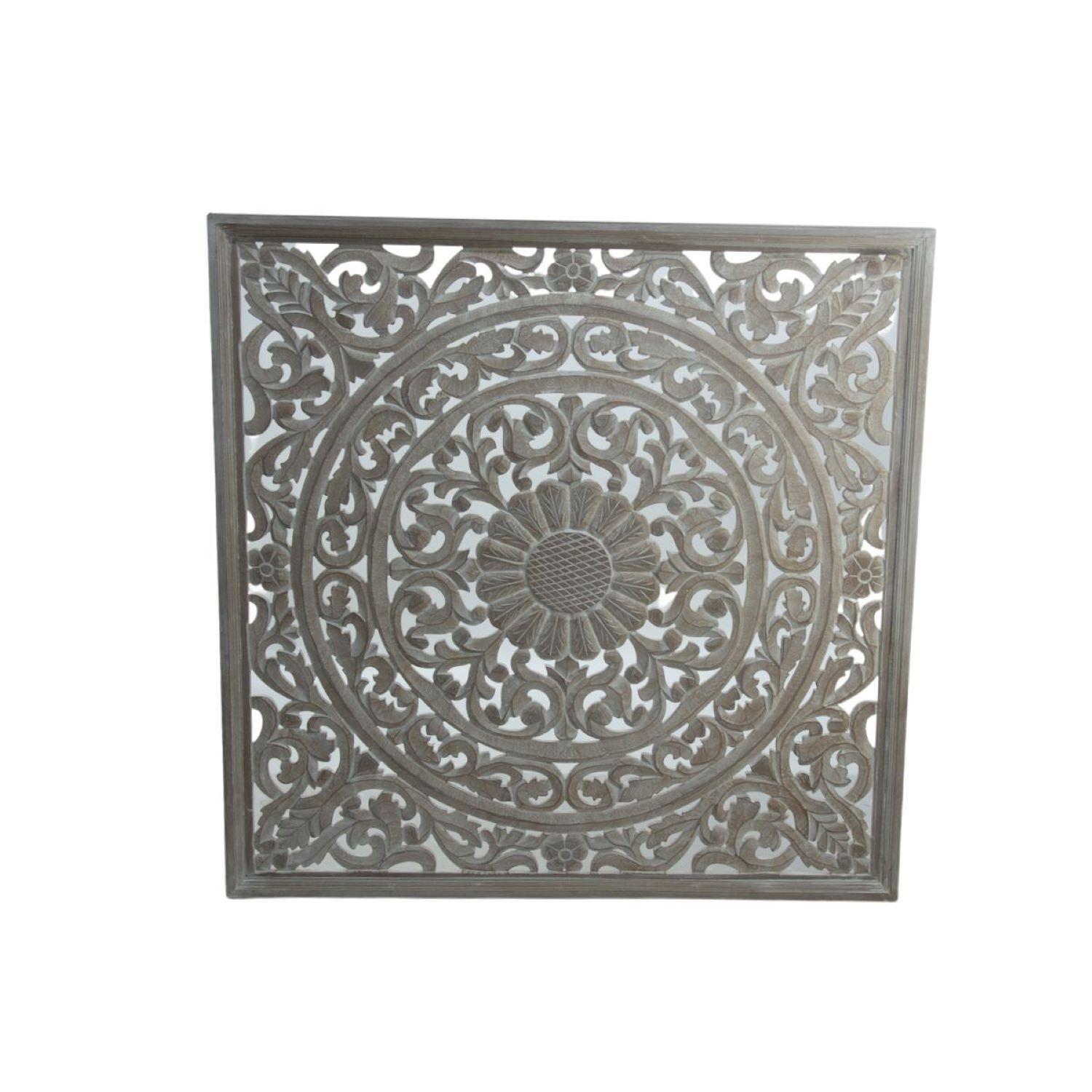Panel Cuadrado De Pared Tallado 120 x 120 cm-0