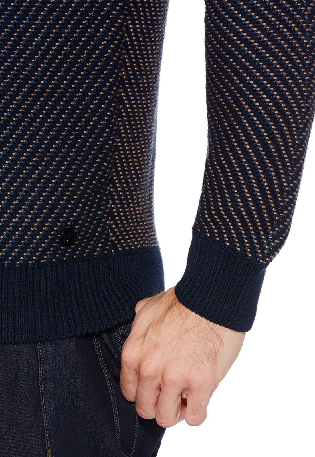 Sweater Casual Microdiseño Navy-3