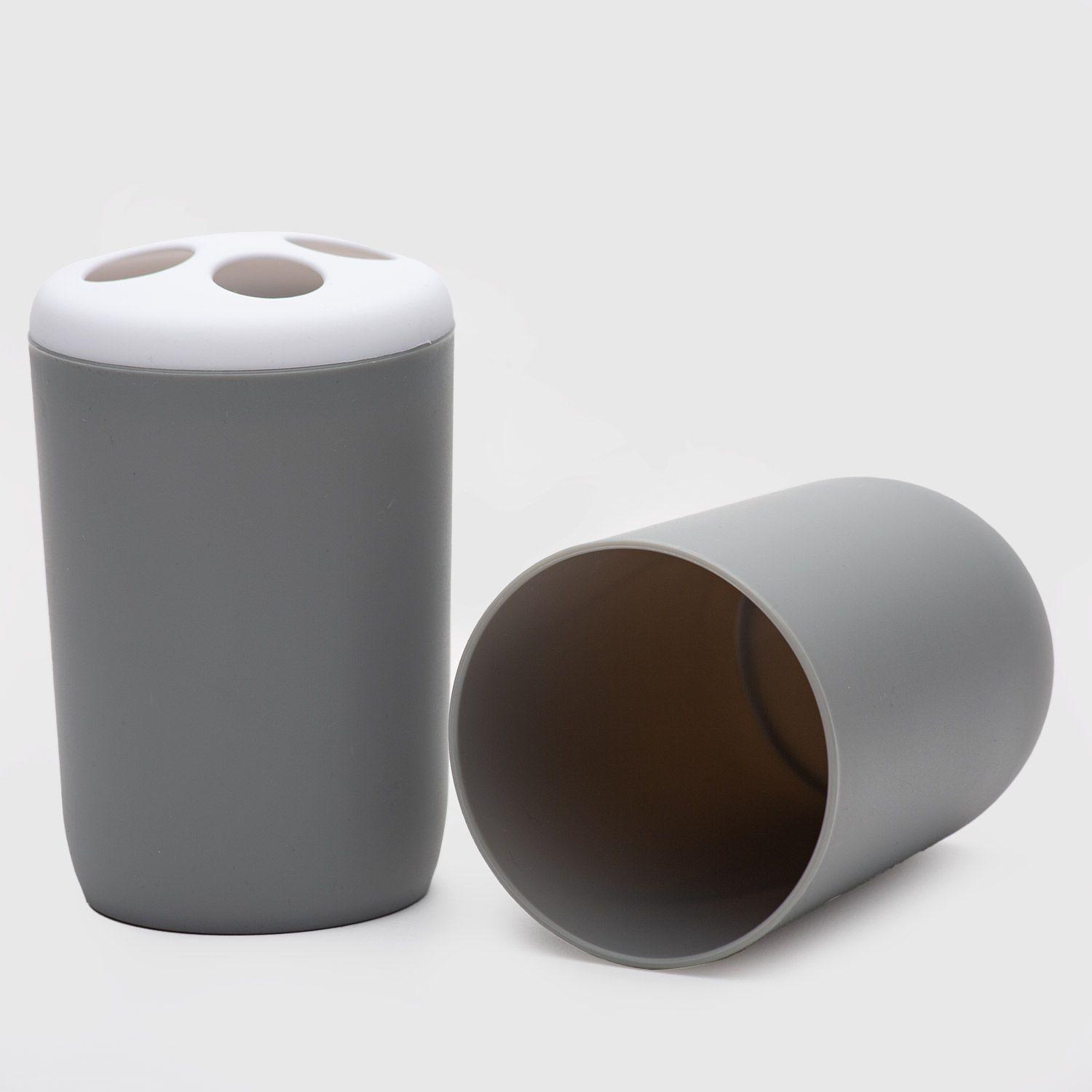 Set Baño 6 Piezas Plastico Gris-3