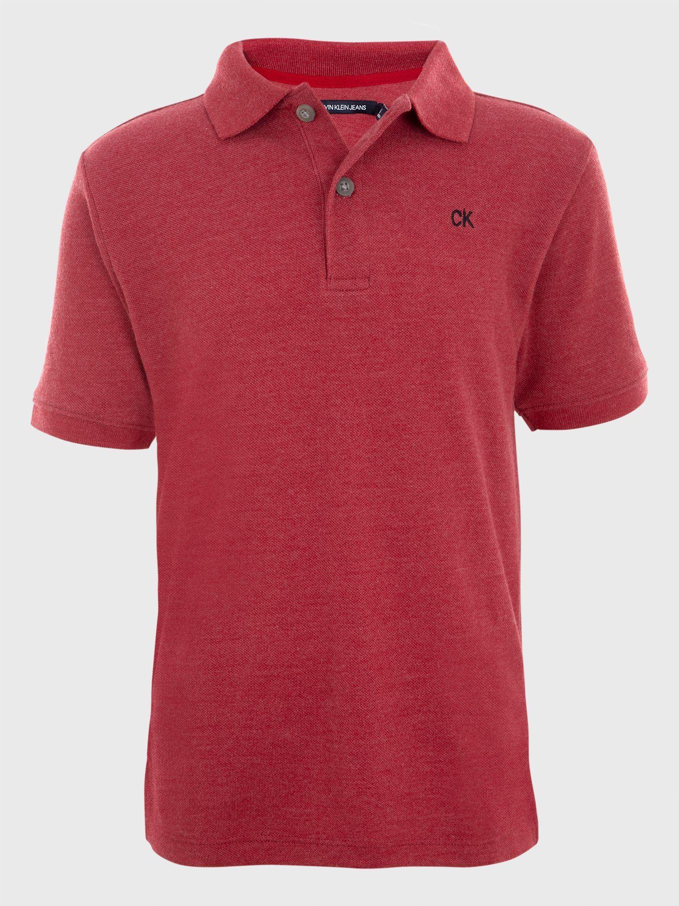 Polo Niño Micro Pique  Rojo Calvin Klein-0