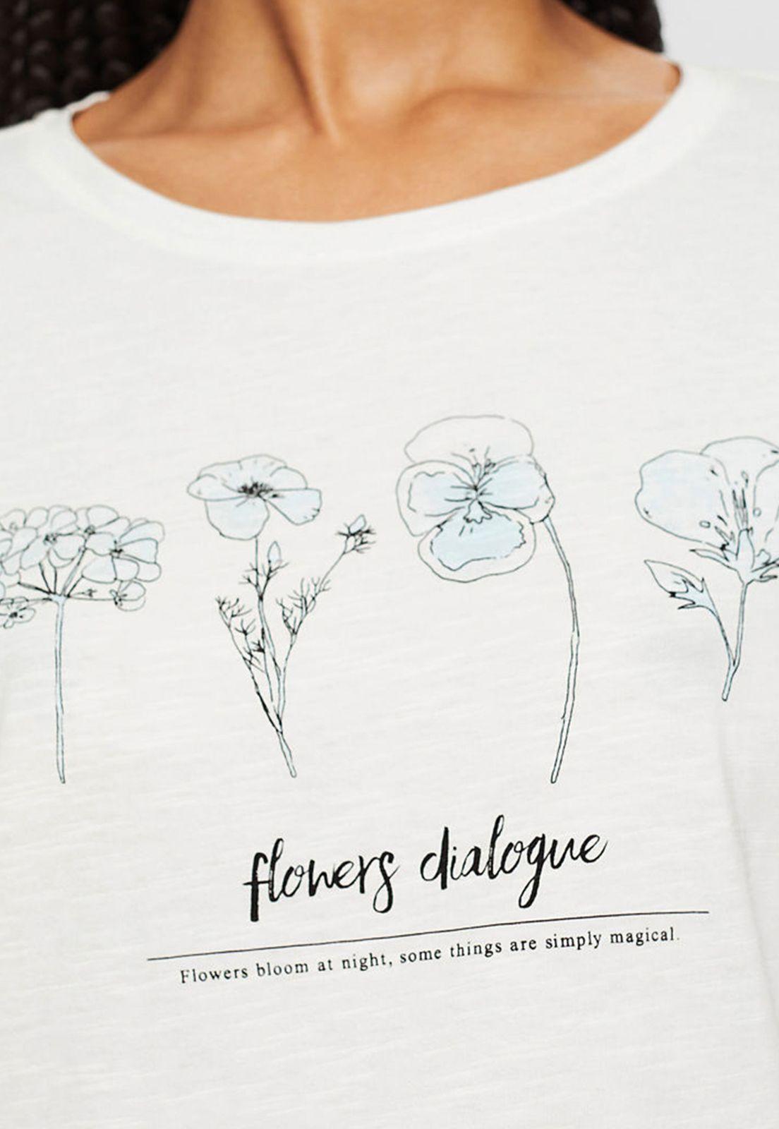 Polera mujer manga larga con estampado Esprit-2