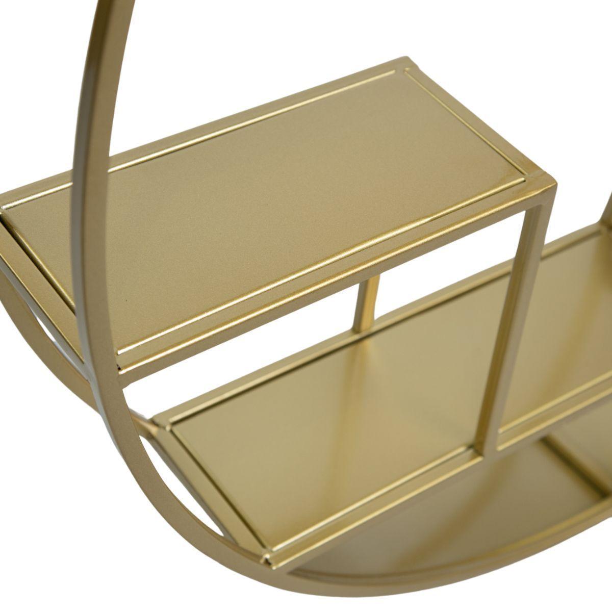 Repisa Decorativa De Pared Dorado 80 cm-4