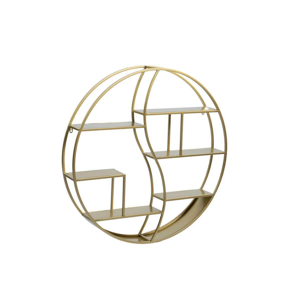 Repisa Decorativa De Pared Dorado 80 cm-3