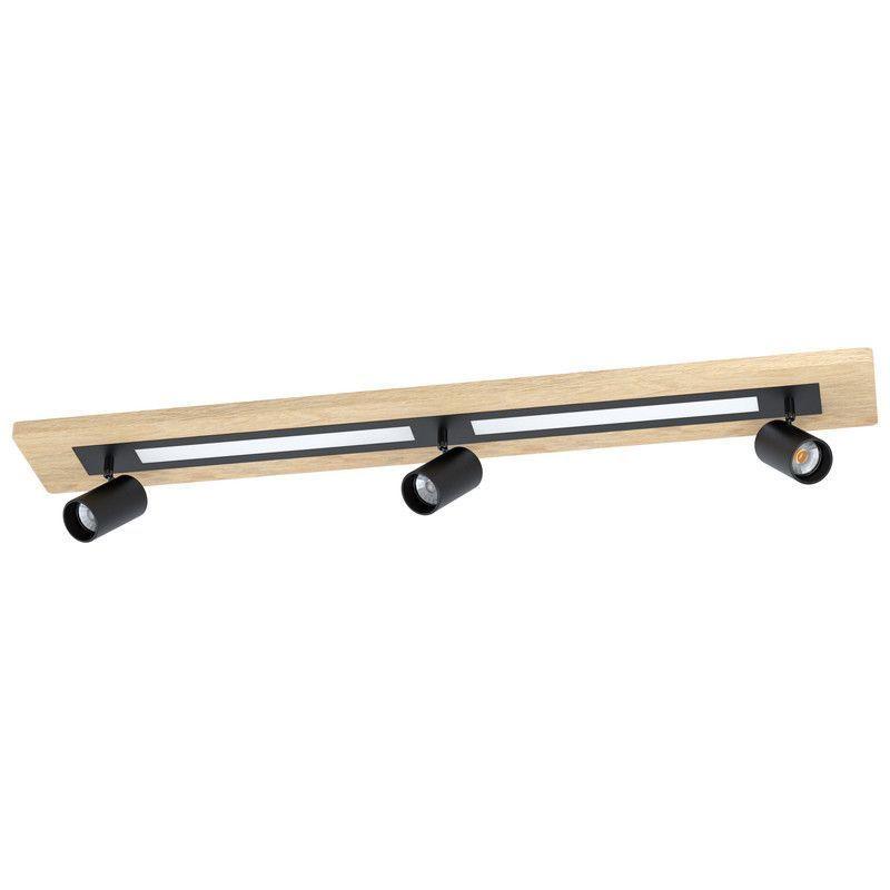 LAMPARA DE TECHO TORRESTRALLE MDERA CAFÉ LED 2X12W GU10 3X5W COD.39749-0