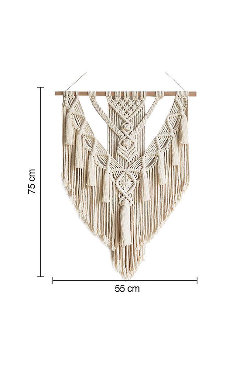 Tapiz Macramé Borlas Beige-2