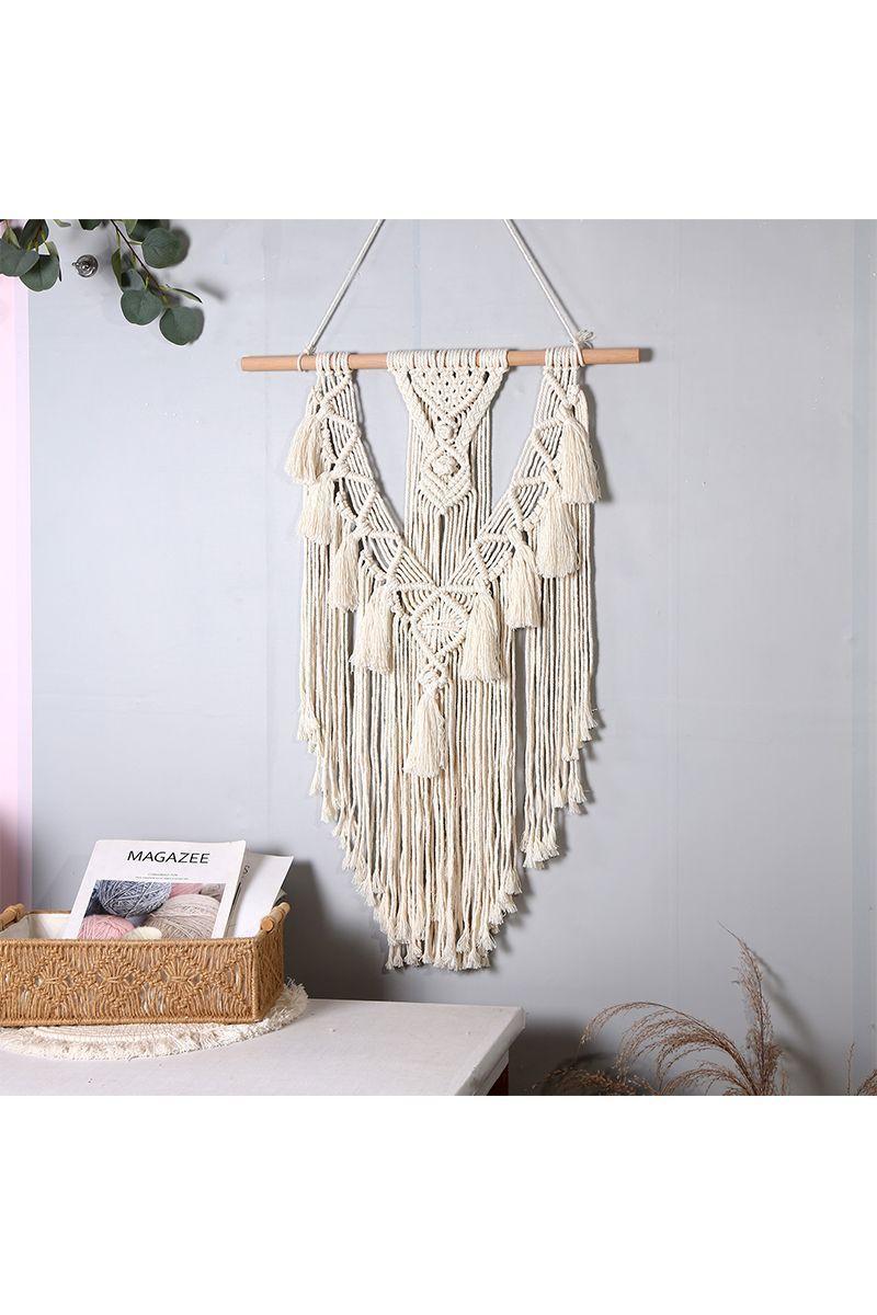 Tapiz Macramé Borlas Beige-1