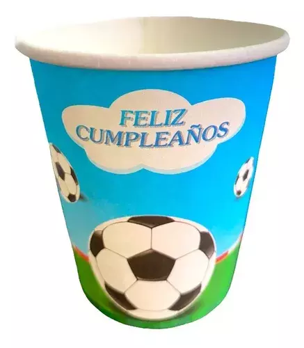 40 Set Cumpleaños Servilleta Platos Vasos Desechable Futbol-3