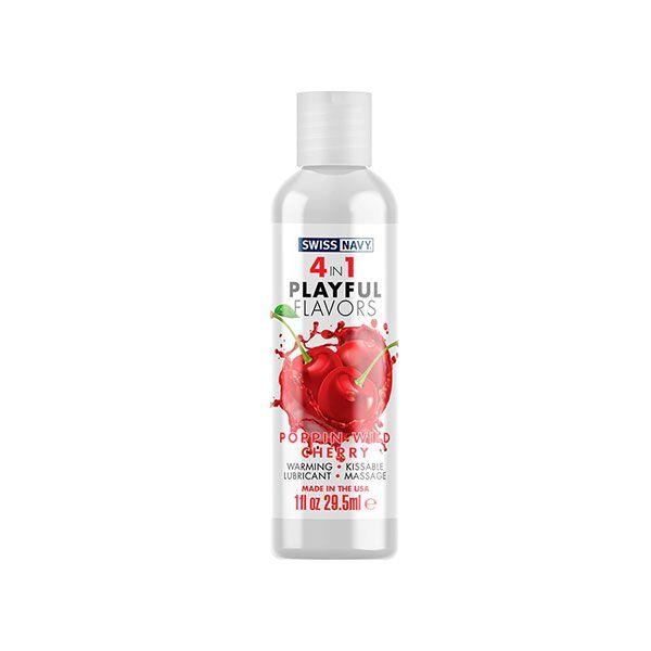 Lubricante con Sabores Juguetones 4 en 1 - Cereza Silvestre -0
