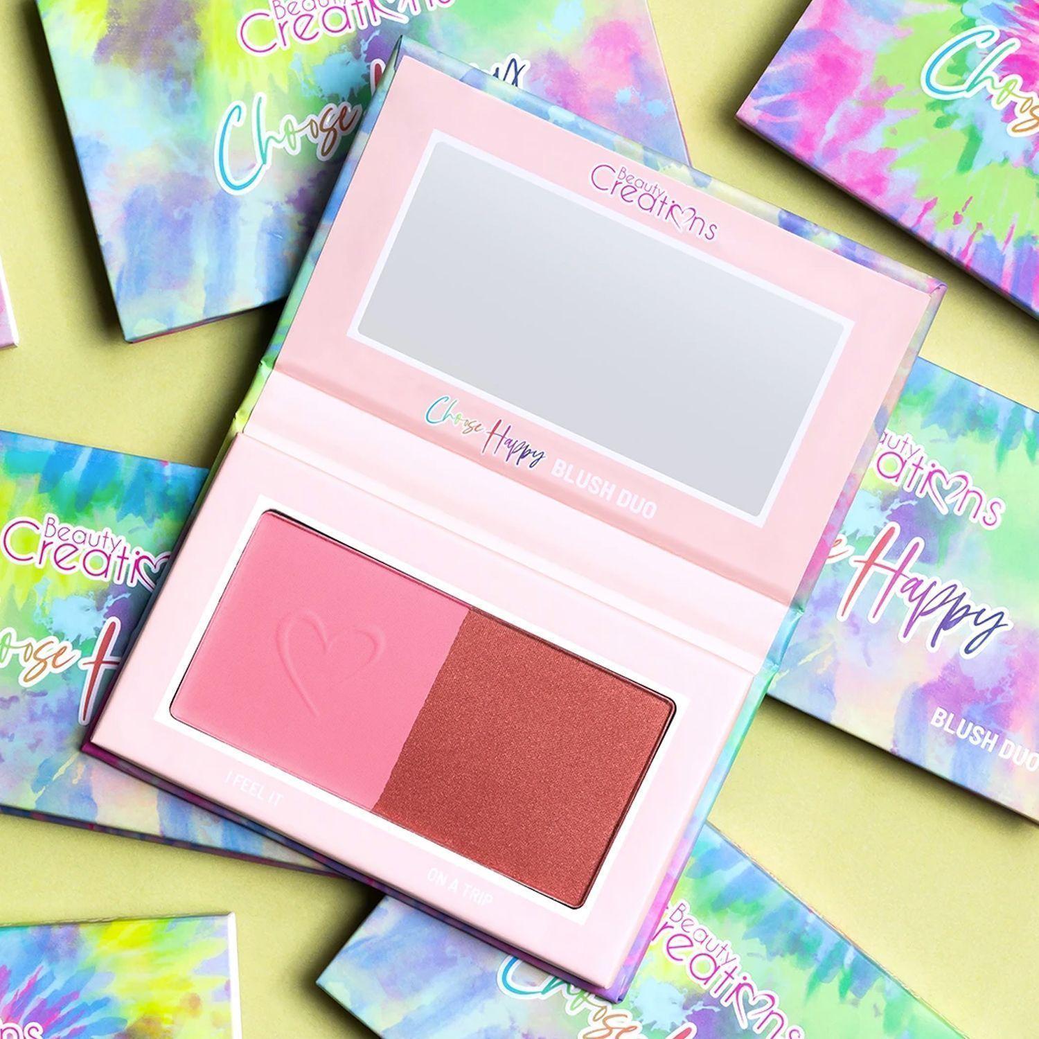 Pack 2 Paletas de Blush/ Rubor Dúo "Happy Vibes" + “Choose Happy” de Beauty Creations-6