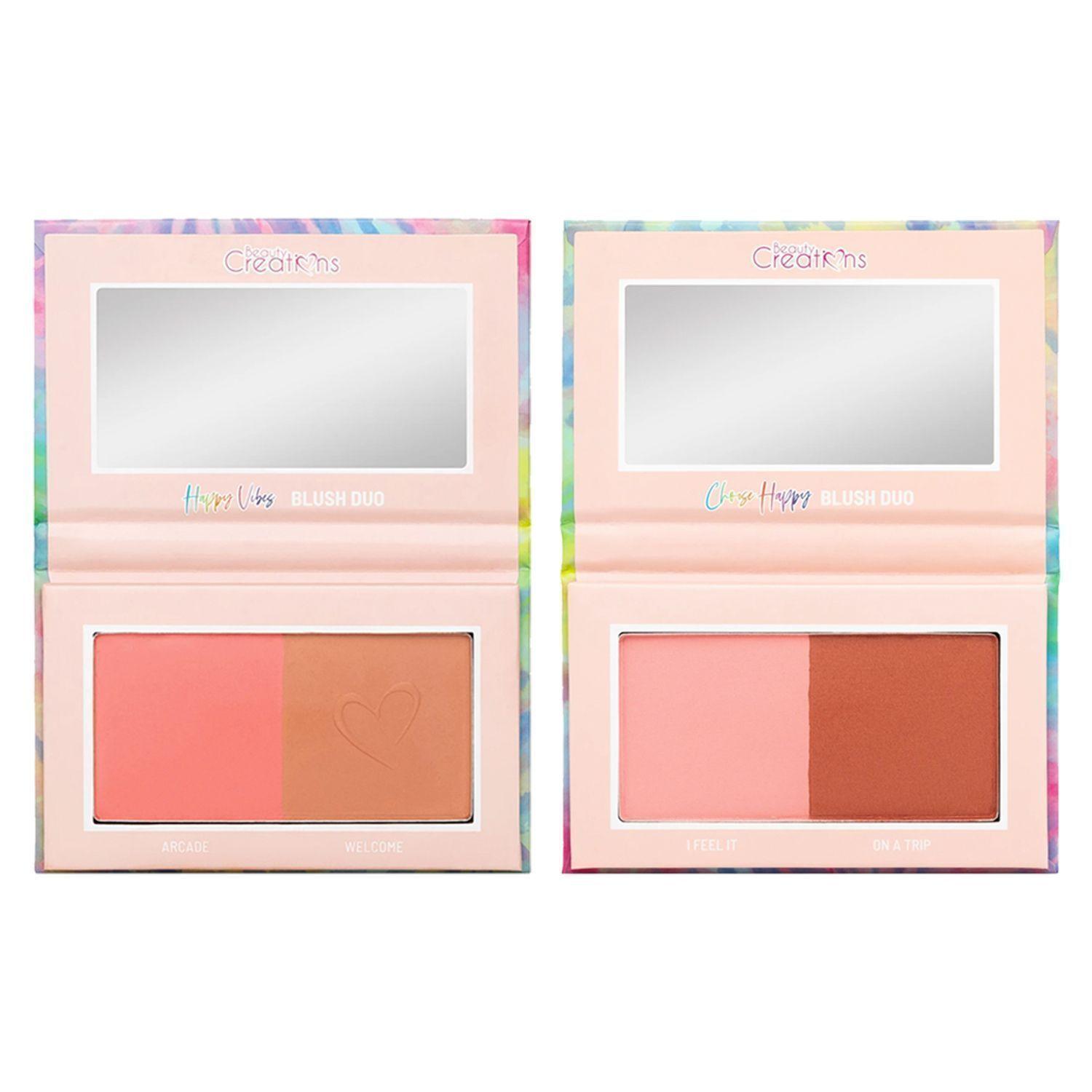 Pack 2 Paletas de Blush/ Rubor Dúo "Happy Vibes" + “Choose Happy” de Beauty Creations-0