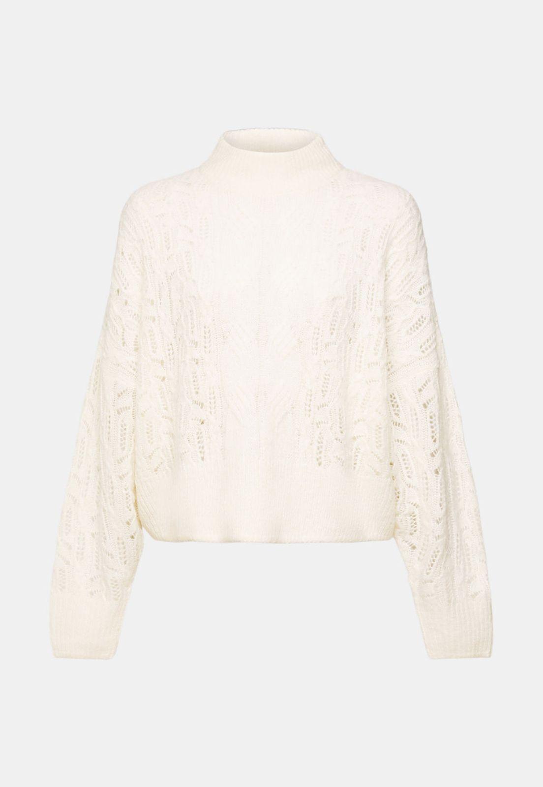 Sweater Con Tejido Trenzado Mujer Esprit-3