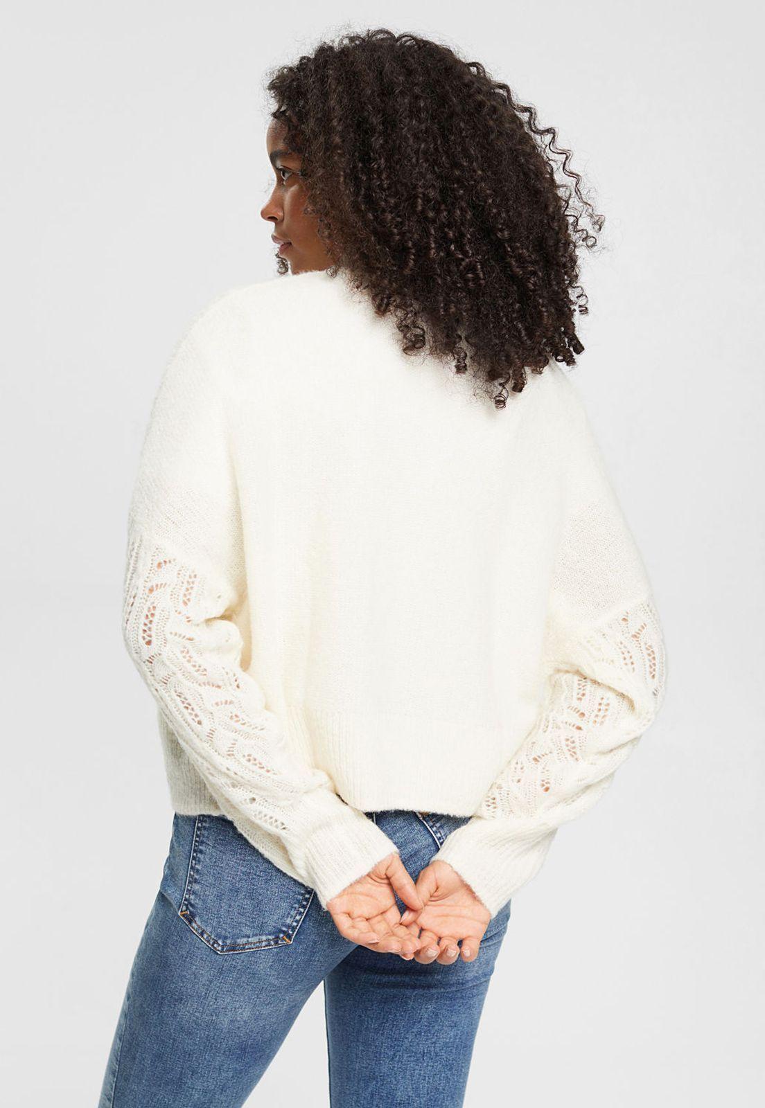 Sweater Con Tejido Trenzado Mujer Esprit-1