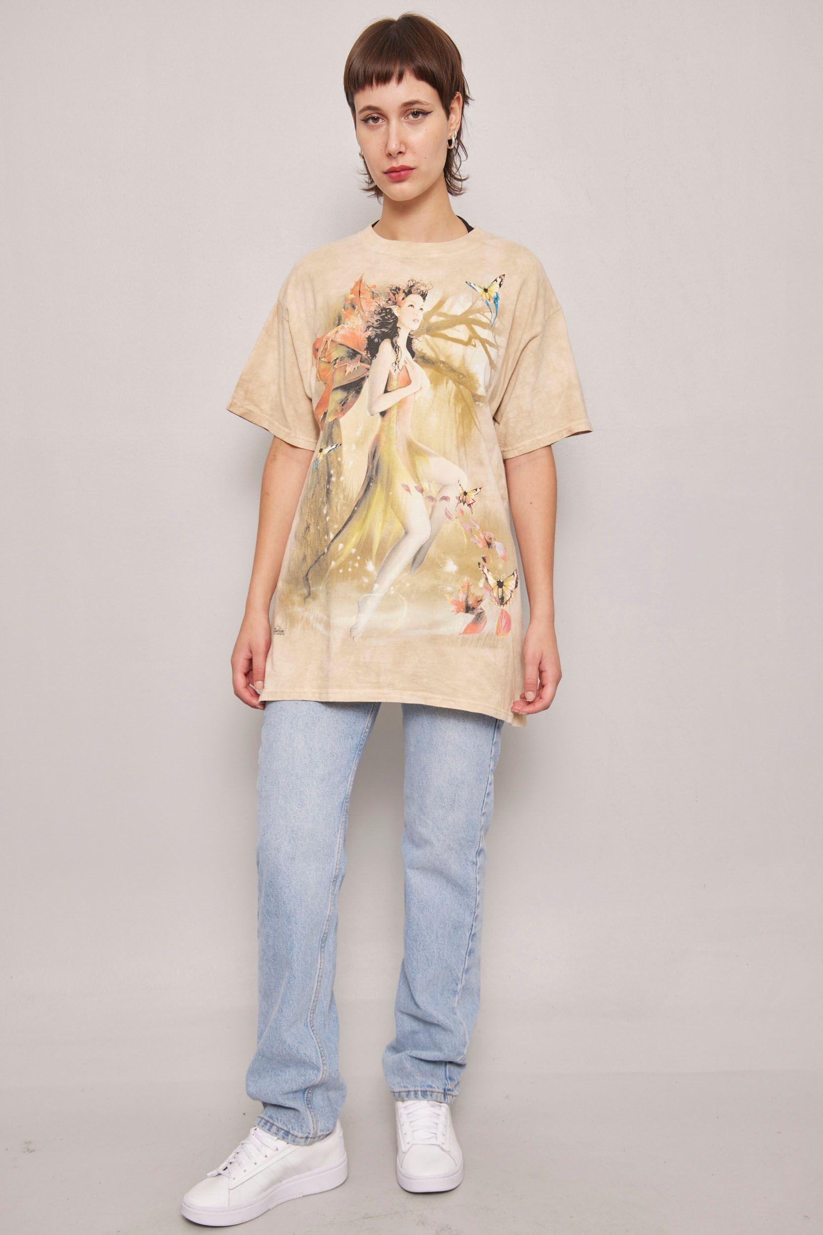 Polera casual  crema the mountain talla M-3