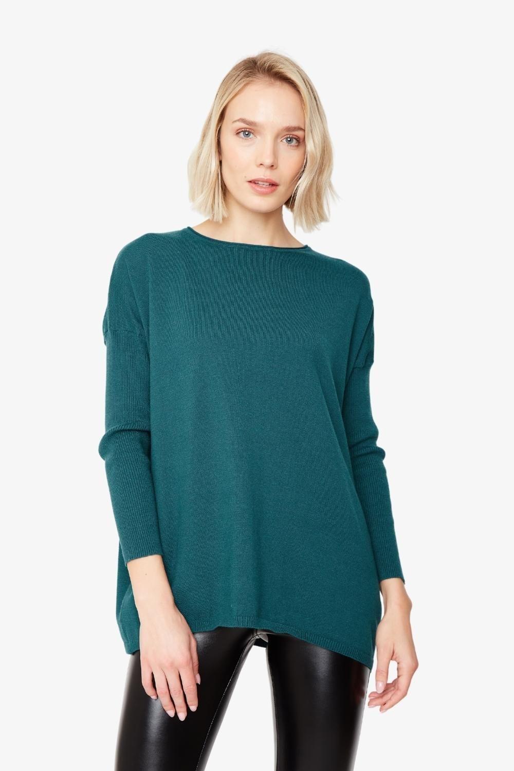 Chaleco María largo petróleo-0