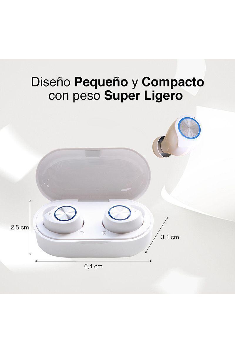 Audífonos Earbuds Reisen V1 Bluetooth IPX4 Blanco-4