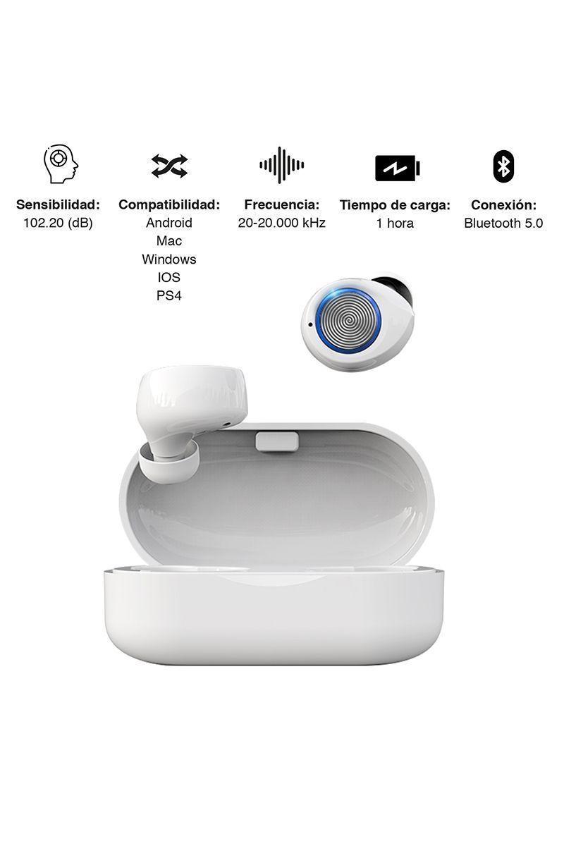 Audífonos Earbuds Reisen V1 Bluetooth IPX4 Blanco-2