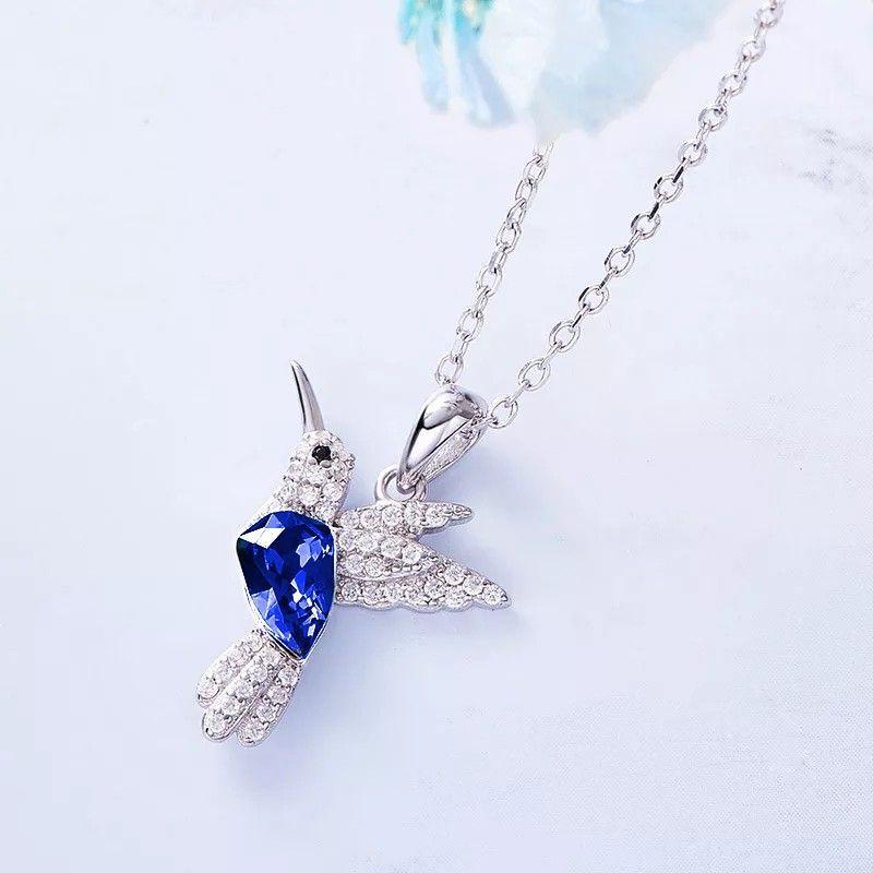 Collar Colibrí Plata 925 Elegante Juvenil-1