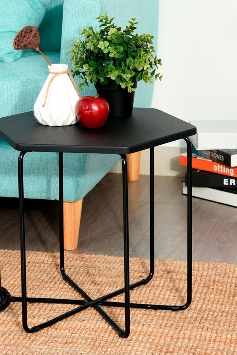 Mesa Lateral o de Centro Living Terraza Negro-1