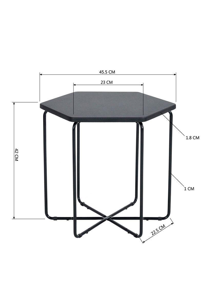 Mesa Lateral o de Centro Living Terraza Negro-2