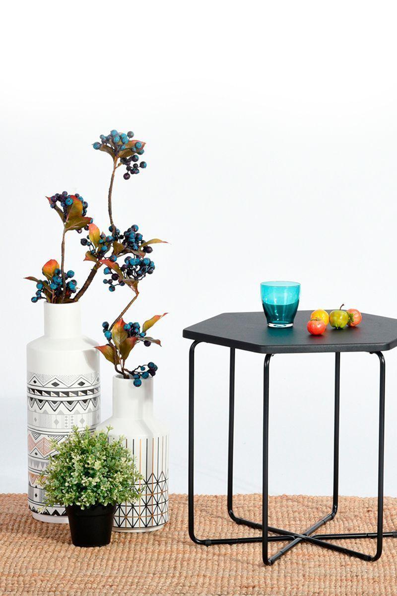 Mesa Lateral o de Centro Living Terraza Negro-5