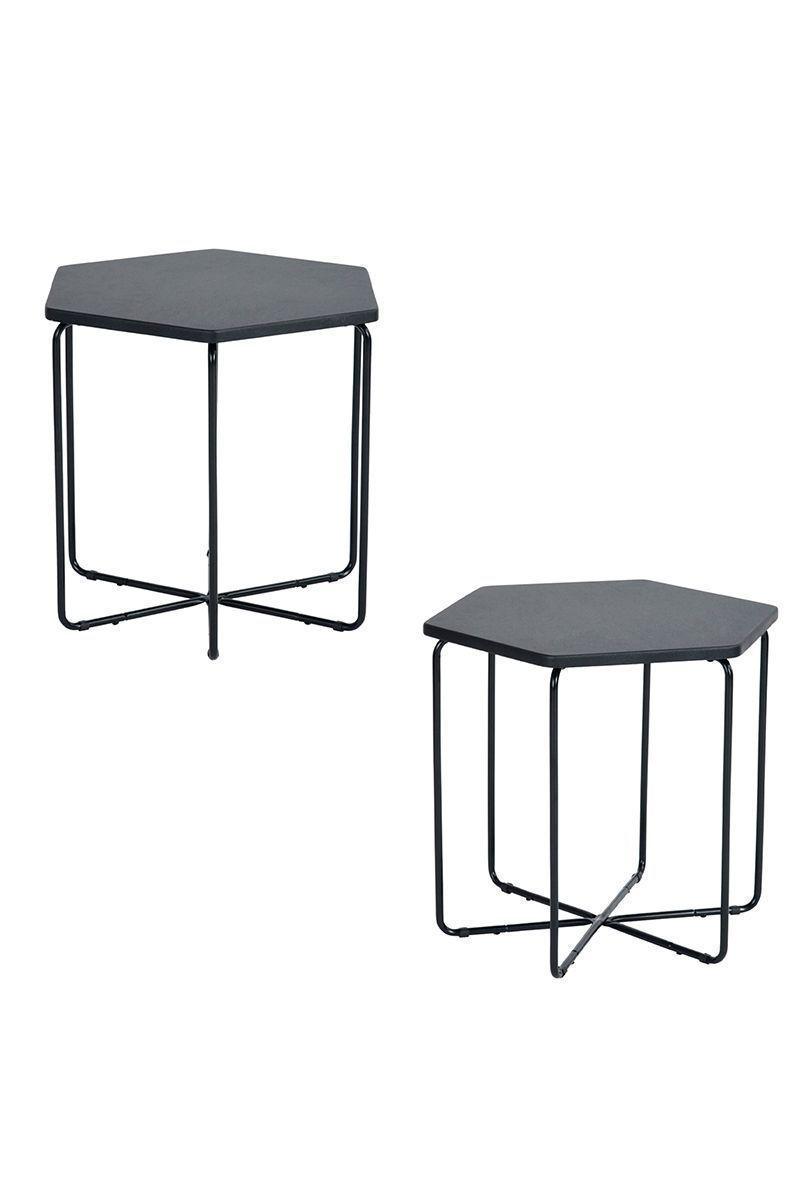 Mesa Lateral o de Centro Living Terraza Negro-3