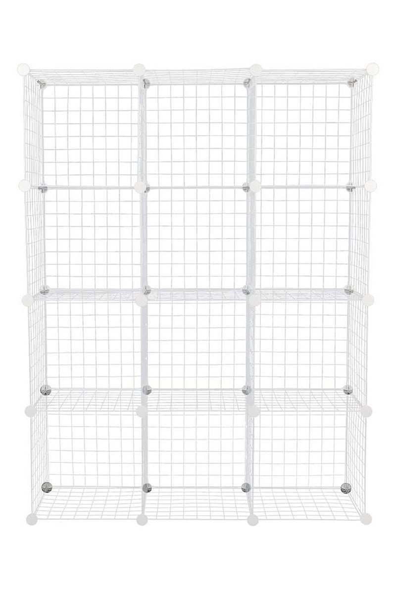 Armario Metálico Transportable Blanco 12 Cubos-2