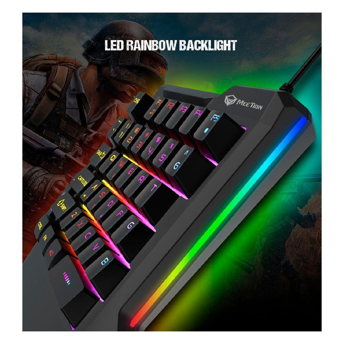 Teclado Gamer 1 Mano Shooter Meetion KB015-6