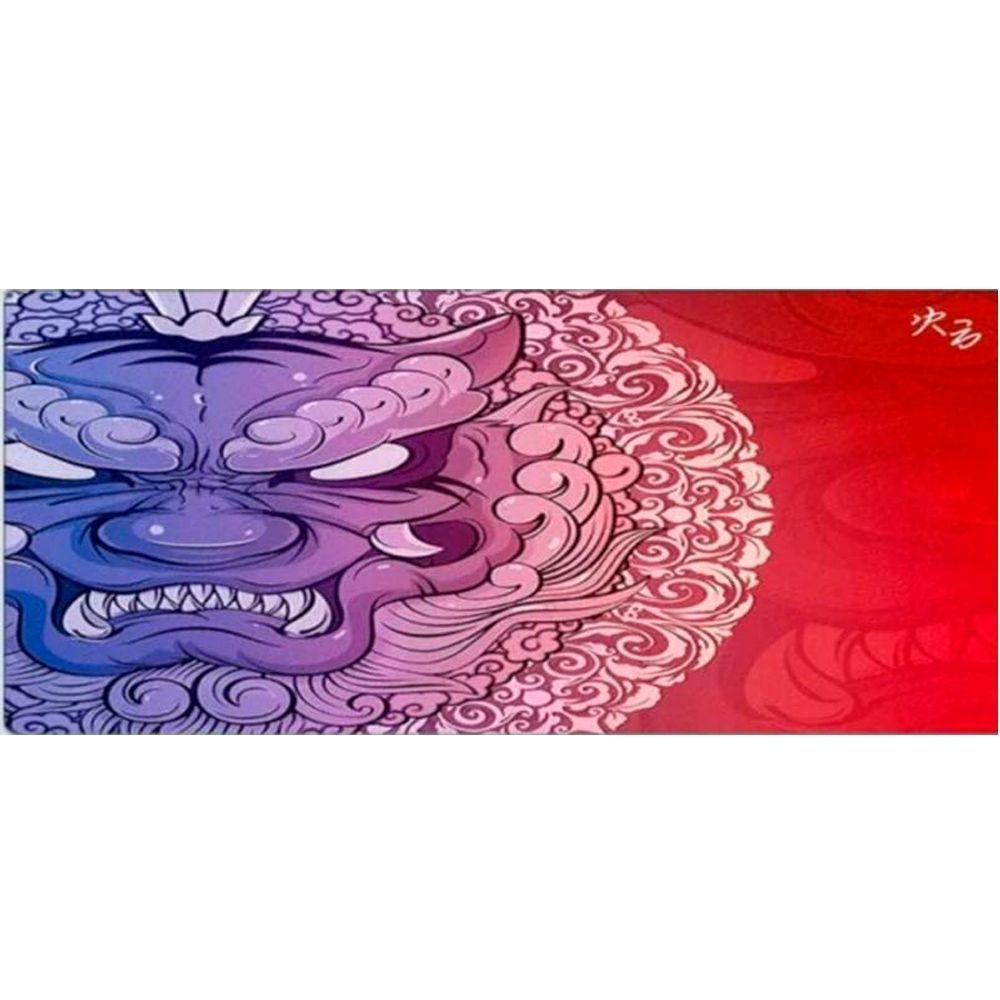 Mouse Pad Gamer Mapa Mundo 90x40 Xl Mousepad Pg  (dragon rojo)-0