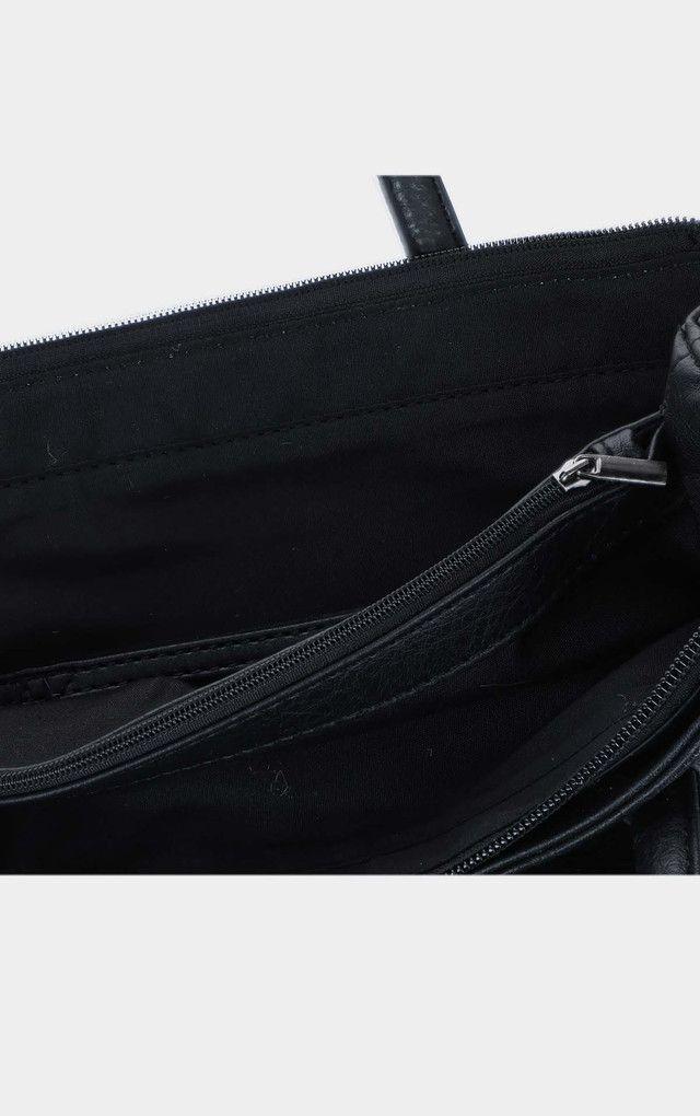Cartera Hombro Flecos Negra Humana-2