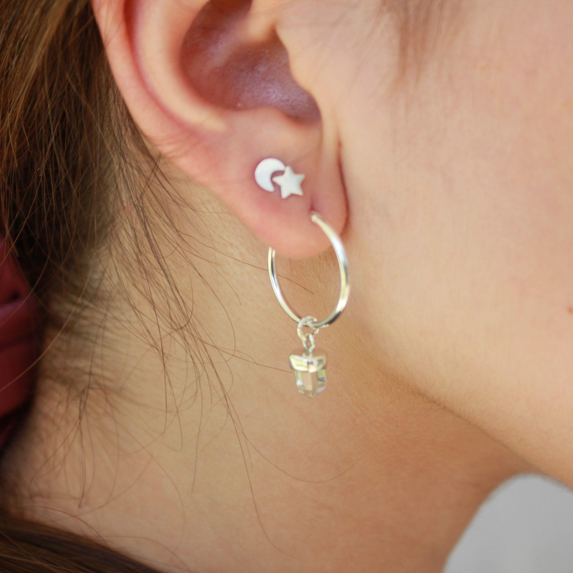 Aros Mini Luna 5 mm Plata Philippa Joyas-1