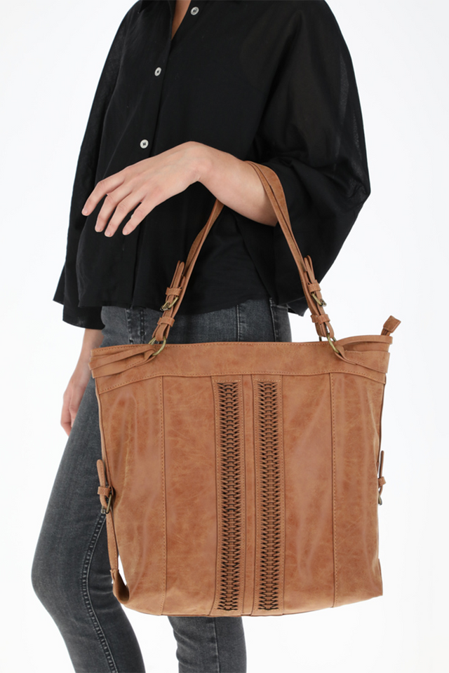 Cartera Trenzas Marrón Humana-3