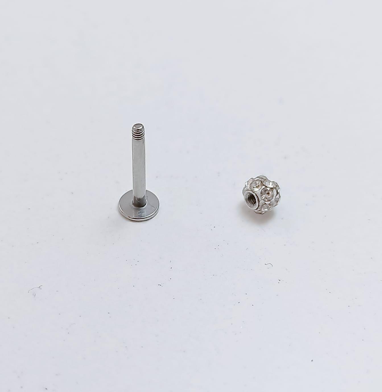 Set Piercing Modelo Kitty kpop Acero Quirúrgico Nostril Labret Cono Perla Pack-7