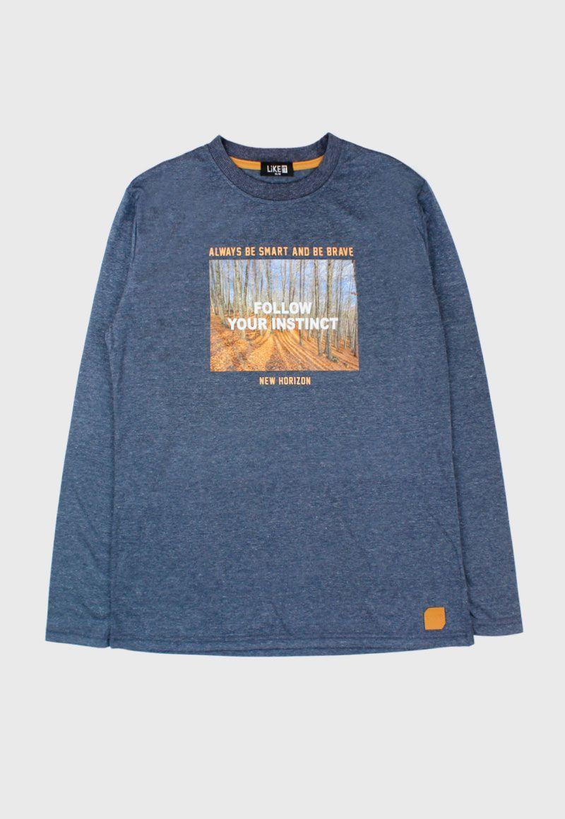 Polera Teens Niño M/Larga Estampada New Horizon-0