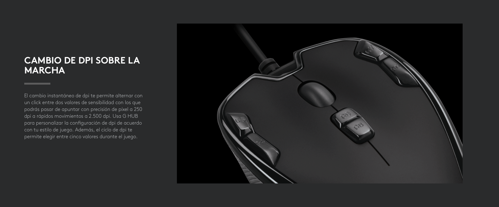 Mouse Gamer Logitech G300s 2500 Dpi-8