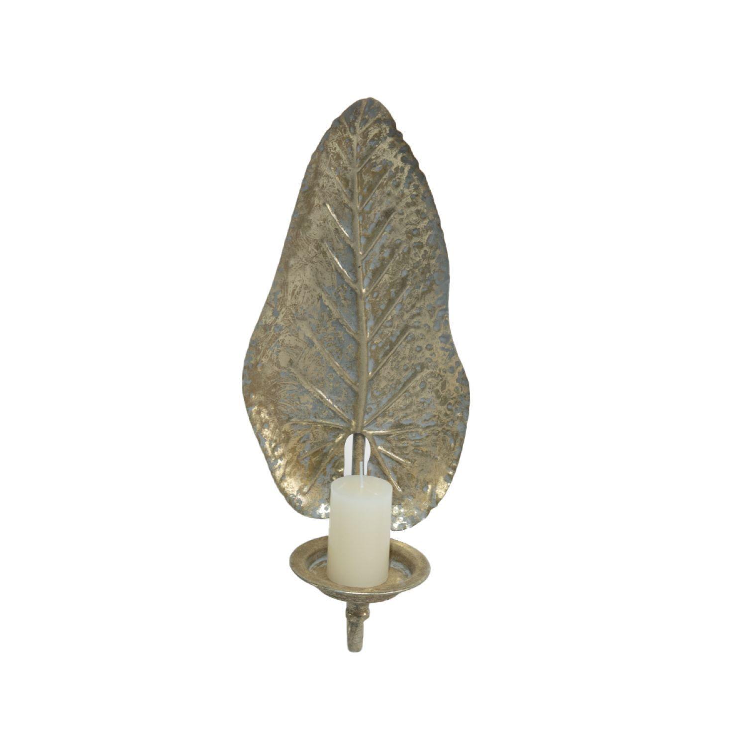 Candelabro Aplique Con Diseño De Hoja 46cm-3