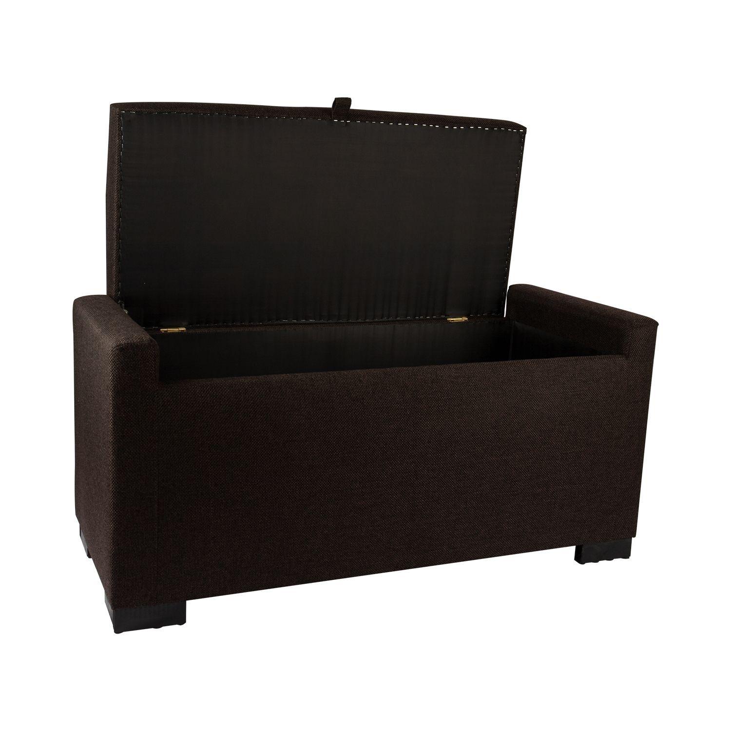 Banqueta con Baúl Leyzy Café-Moro Omega 40X55X105 cm Máxima Design-2