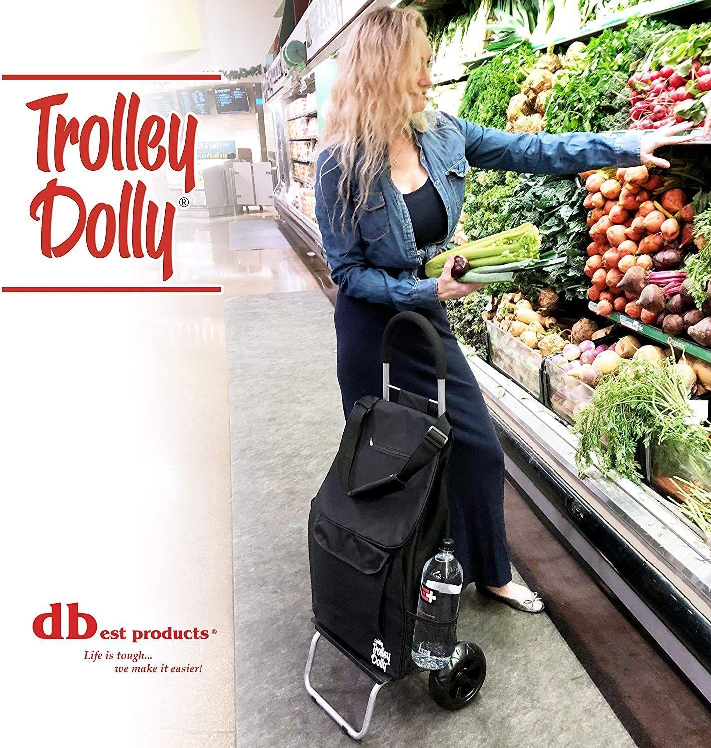 Carrito De Compras Plegable Feria Carro Yegua Trolley Dolly Black-1