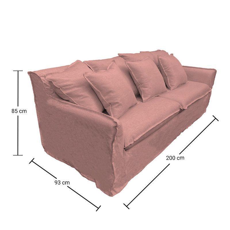 Sofá Palena Chenille Palo Rosa 3C-5