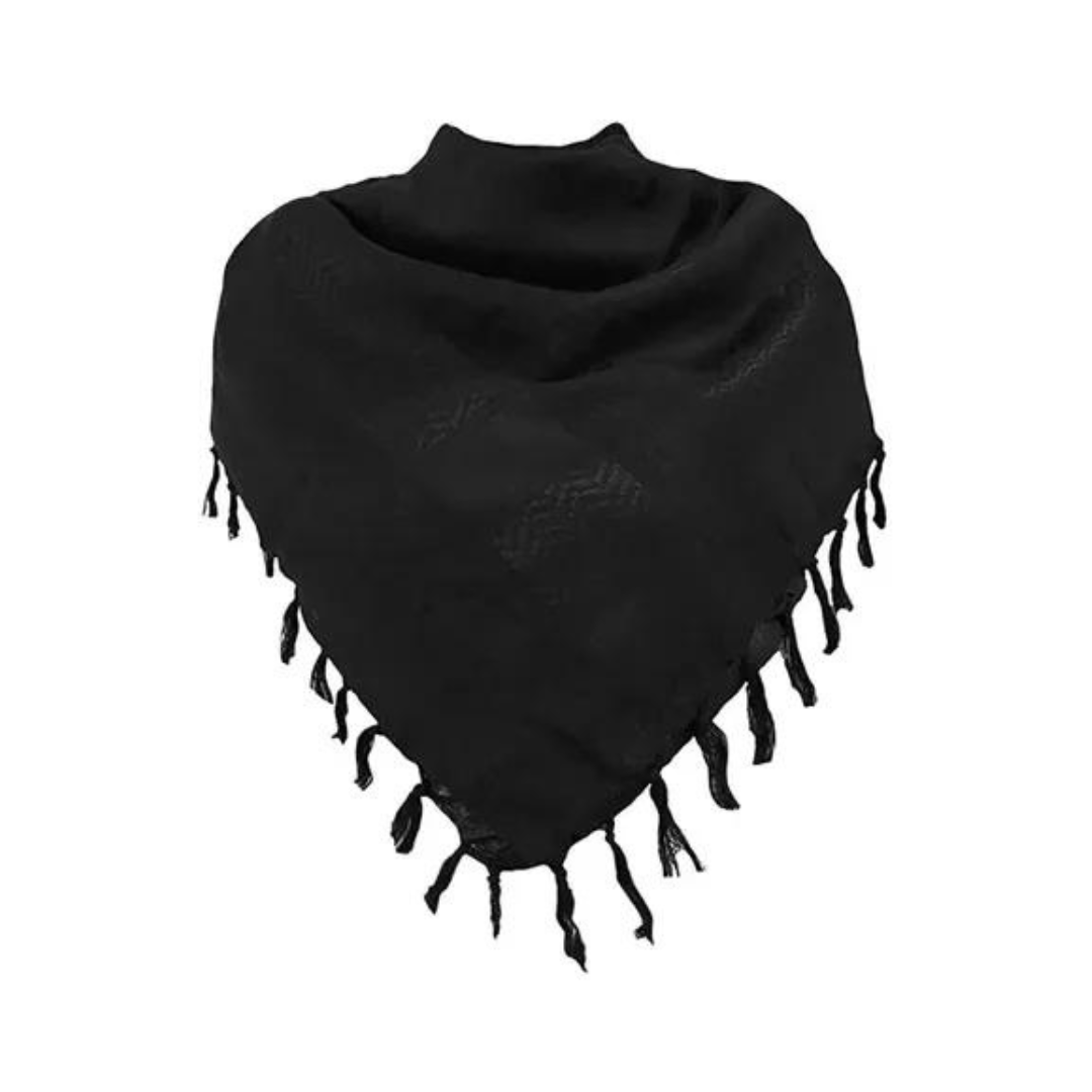 Shemagh Táctico Protector Cara 100% Algodón  Negro -2
